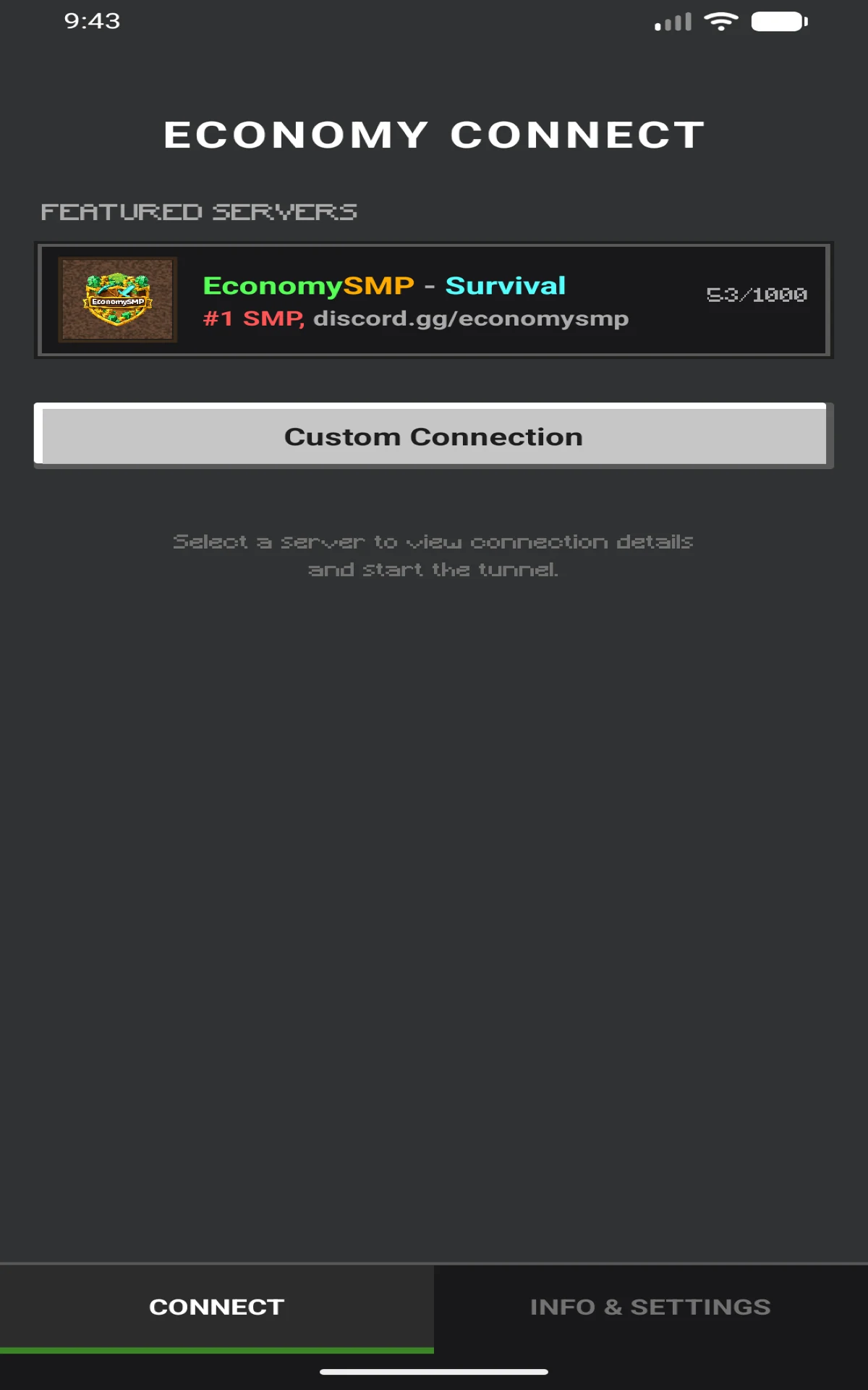 Economy connect screenshot