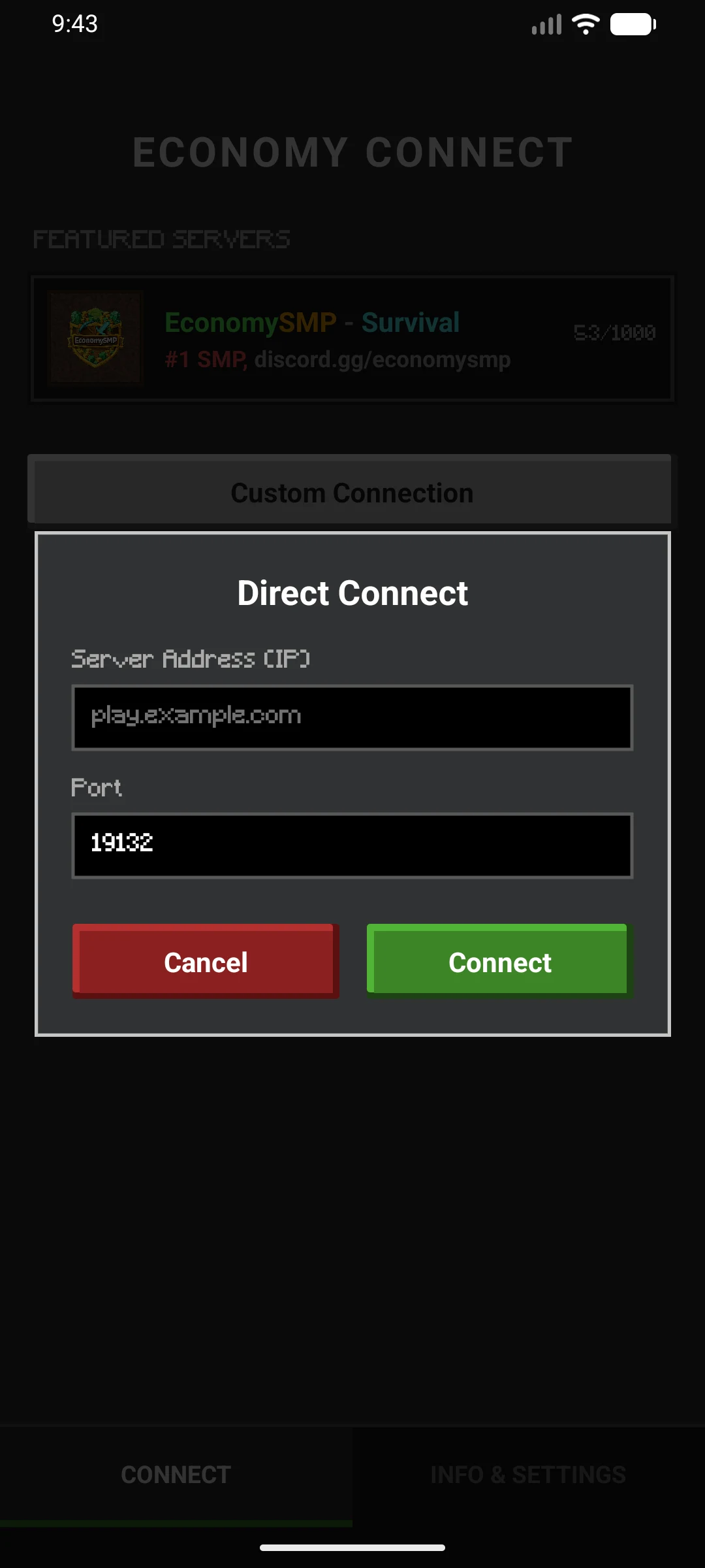 Economy connect screenshot